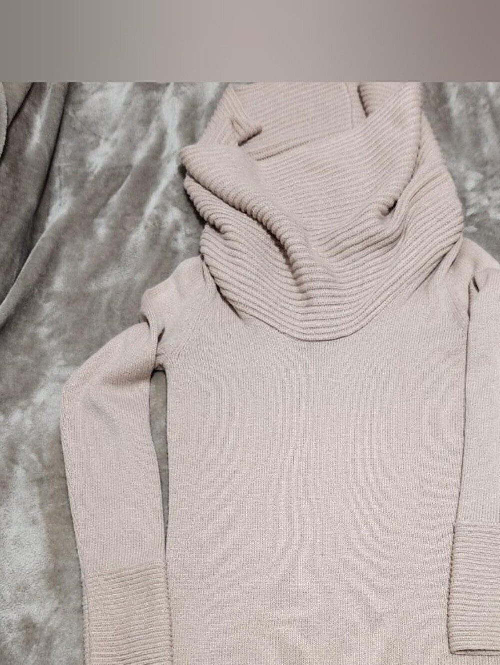 Cozy Cowl Neck Women's Sweater - Light Pink
